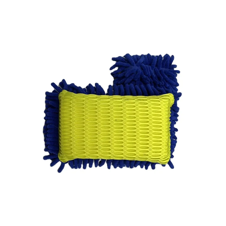 Micro Fiber Reusable Sponge Microfibre Cleaning Cloth Washing Sponge Microfiber Cloth Car Cleaner Sponge With Cloth