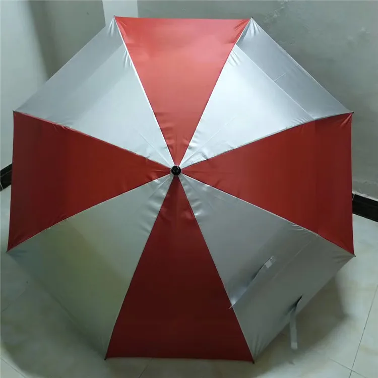 Strong Windproof Rain Umbrella Semi Automatic long umbrella Shaft Double Layer Golf Umbrella custom