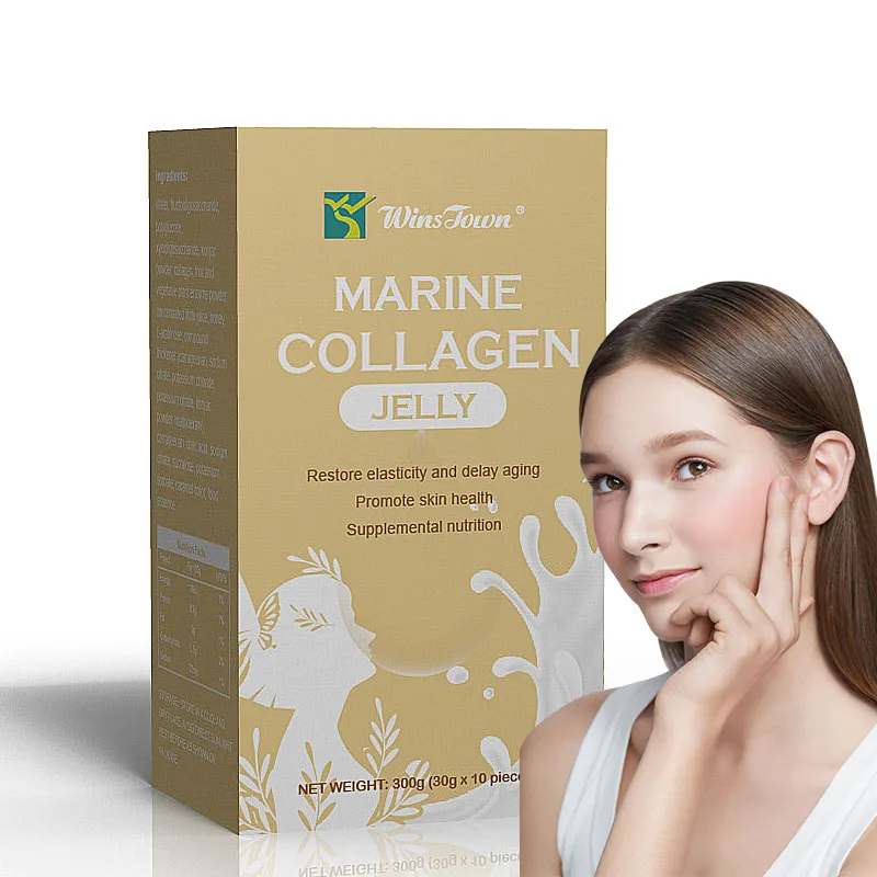 Private Label Beauty Pure Collagen Protein Jelly Anti Aging Skin Lightening Care Pills Marine Supplement