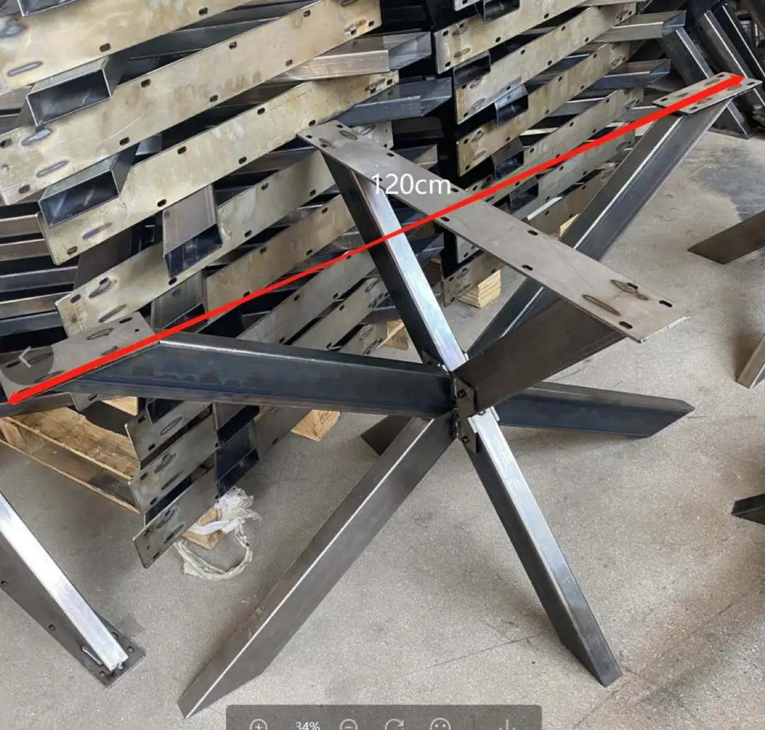 Factory Hot Sales High Quality coffee Table Legs Professional Office Dining Cast Iron Metal Black Chunky Table Furniture Legs