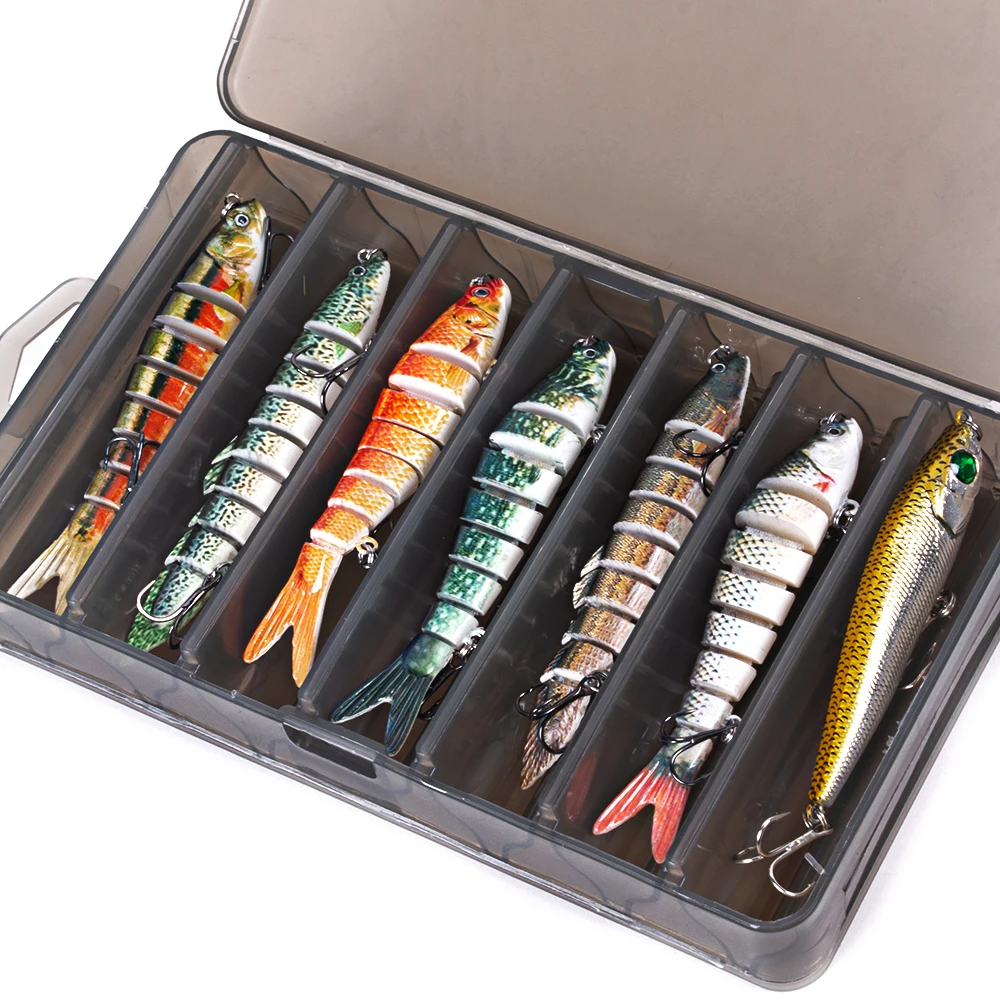 Fishing gear box double-sided multi functional box 19.5*11*3.6cm Gray White Fishing Tackle Box Lures for Outdoor Sports Storage