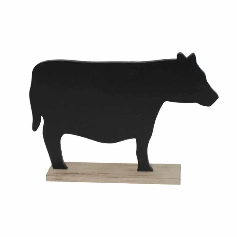 Недорогой деревянный дощатый фермерский дом с животным петухом поросенок Форма крупного рогатого скота стоя с основанием