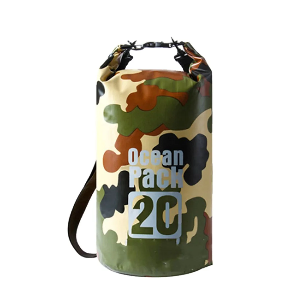
20L 500D Pvc Camouflage Color Waterproof Dry Bag Ice Cooler Ocean Pack 