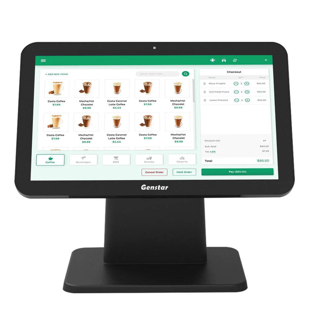 15.6 inch touch screen android pos terminal /pos system/cash register