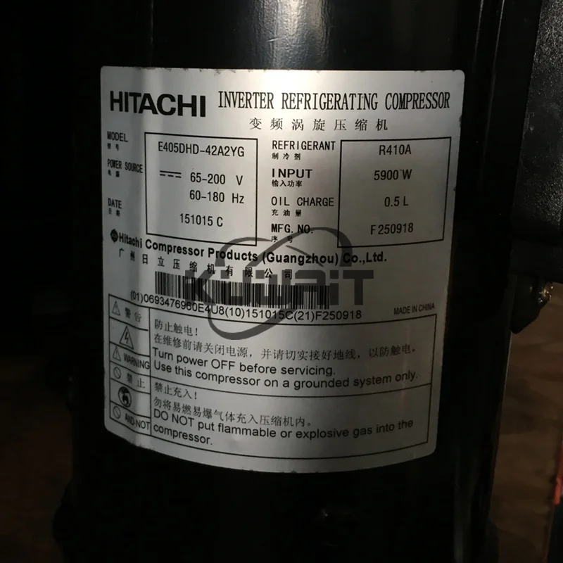 HITACHI инверторный Холодильный компрессор E405DHD-38A2YG E405DHD-36D2YG