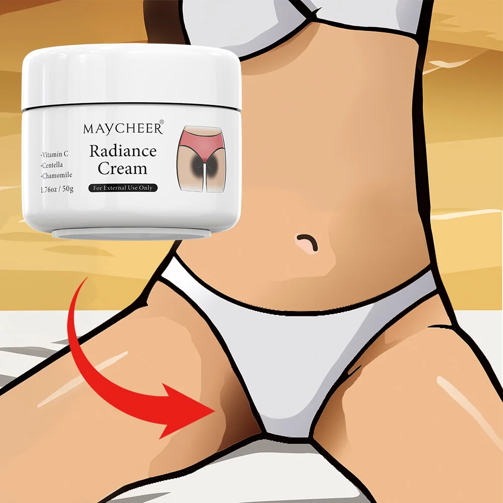 Maycheer Low MOQ Whitening Cream 50g For Armpit Knees Anti Dark Spot Organic Moisturizing Whitening Body Radiance Cream