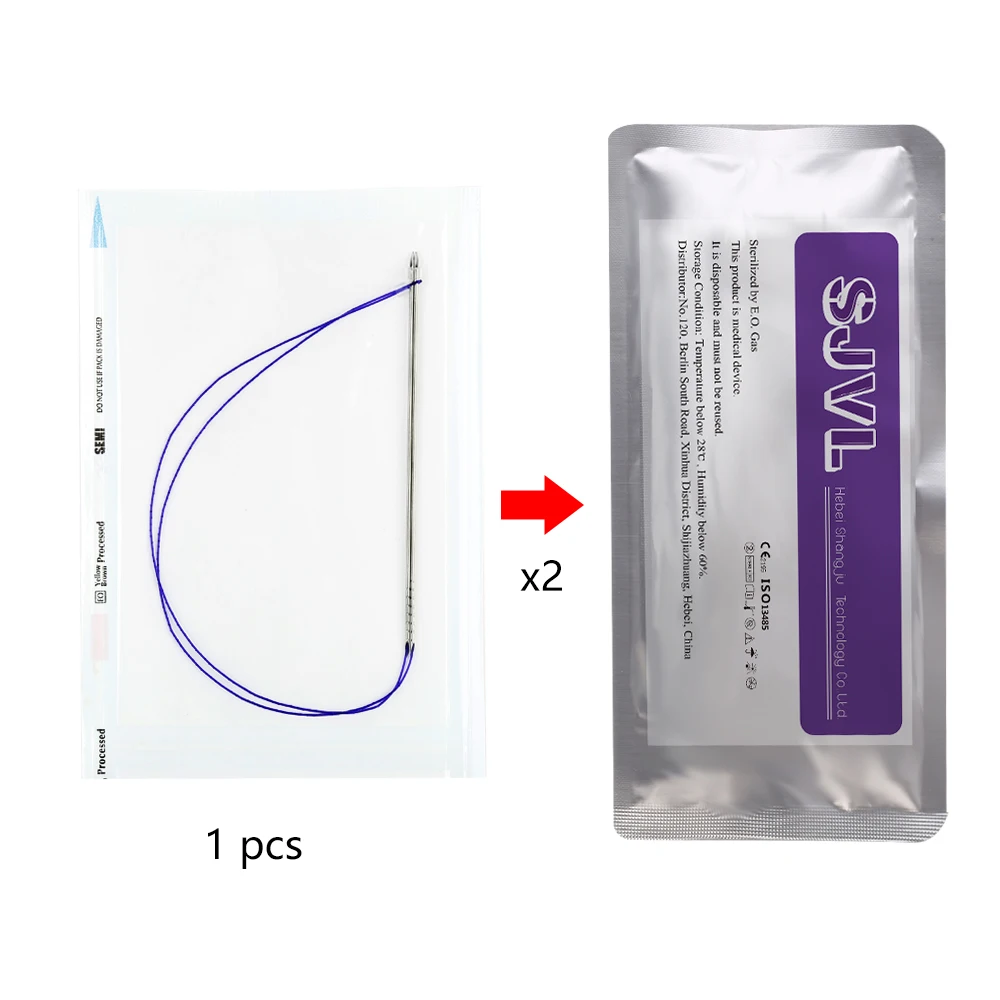 
Double needles 20G 100mm blunt needle PDO thread for raising eyebrows 