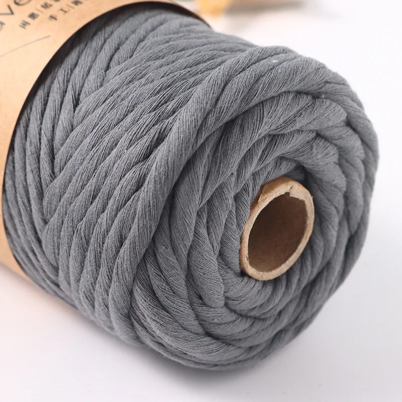Single Strand Macrame Cord  4mm 109 Yards Natural Braided Cotton Cord Bohemia Macrame Rope for Handmade Plant Hangers Wall