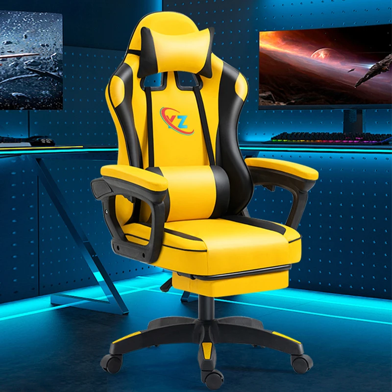 2024 New High Quality Pc Racing Computer Reclining Leather Ergonomic Gaming Chair With Footrest