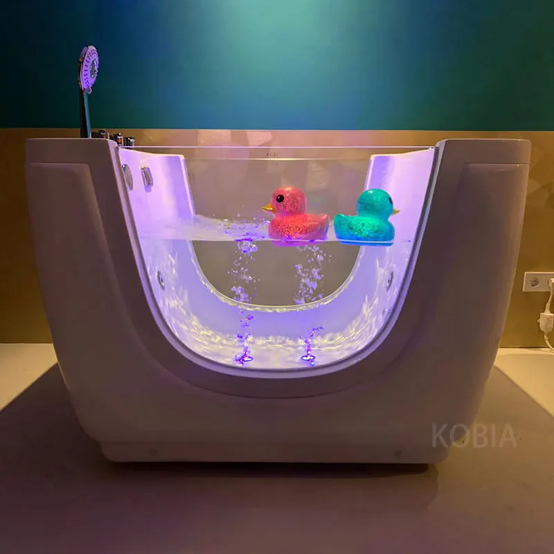 30% OFF Hot Sale Freestanding Side Glass Bathtub for Standing Baby Bath Tub glass bathtub price bebe baignoire