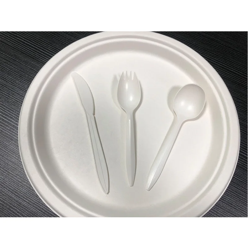 compostable biodegradable pla tableware tableware customized cornstarch pla knife fork spoon disposable compostable tablewar
