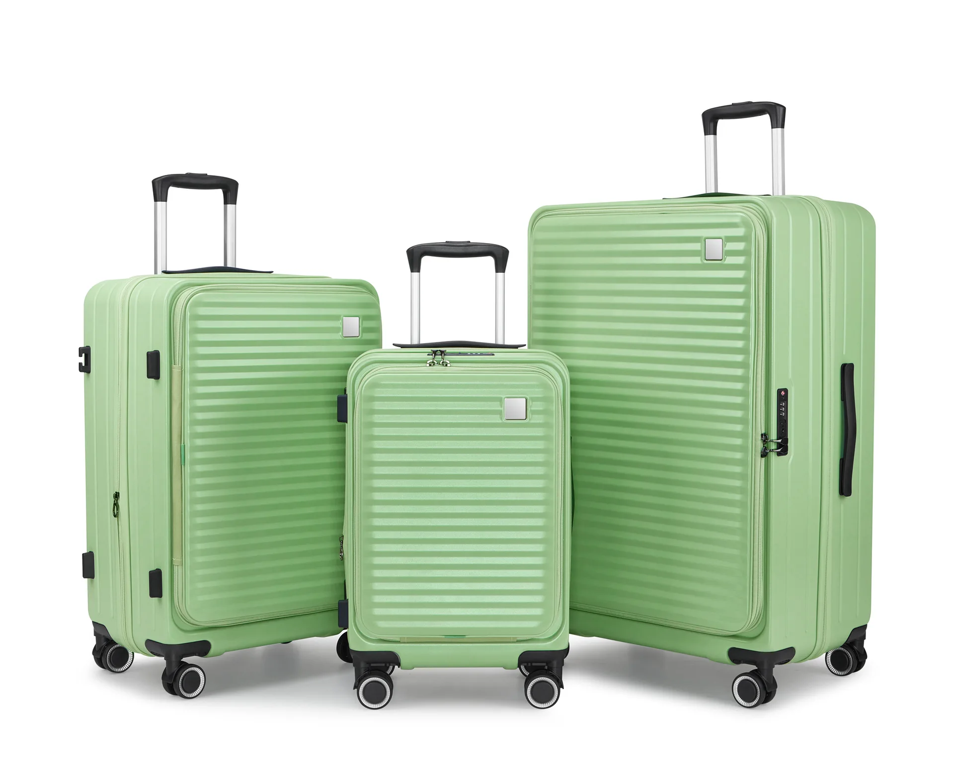 Unisex Portable 20inch Cabin Suitcase Durable Aluminum Telescopic Handle & 360° Spinner Wheels