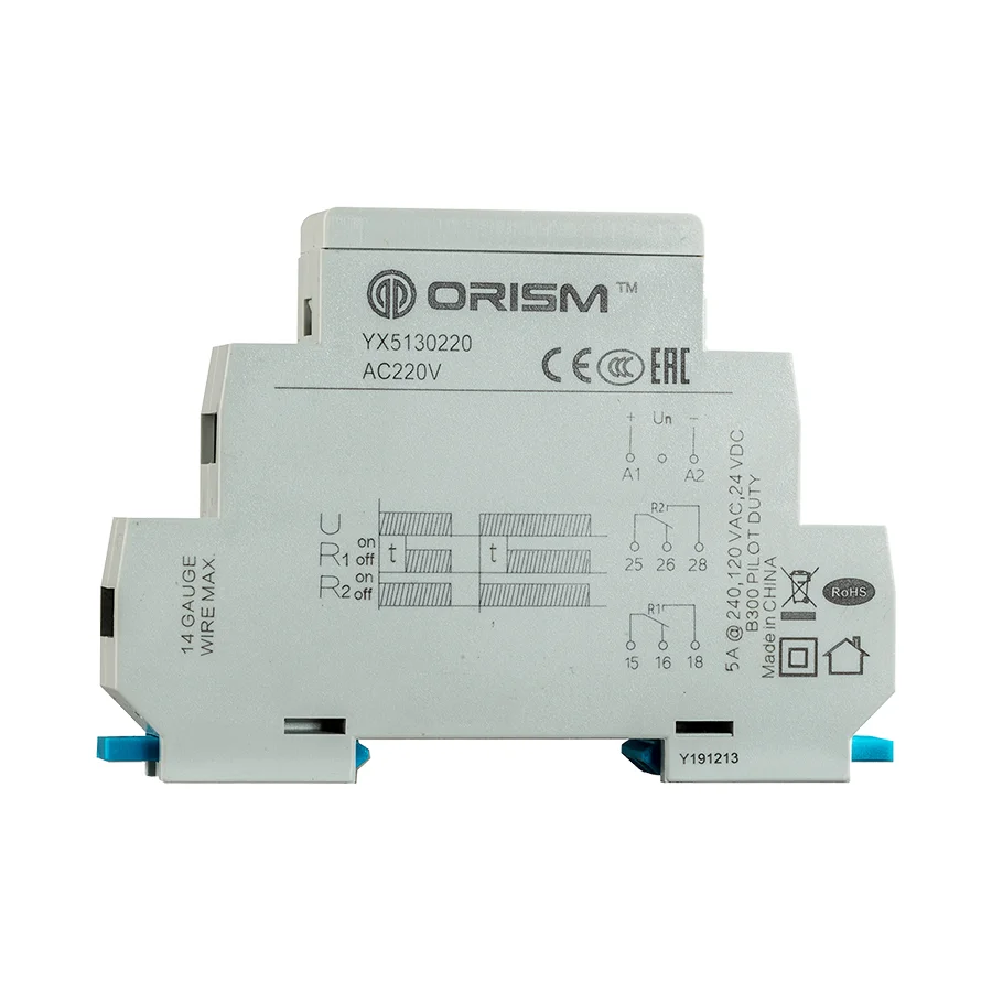 
Factory Direct YX5130 5A AC110V Omron Time Off Delay Timer Relay 12V DPDT High Voltage On and Off Time Delay Relay 