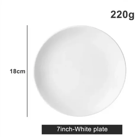 Customized Modern White Melamine Dinner Plates Unbreakable round Plastic Restaurant Dishes with Unique Pattern for Home Use