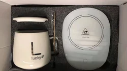 Electric 55 Degrees Constant Temperature Heated Coffee Cup Mug Warmer with Coaster for Gift Set