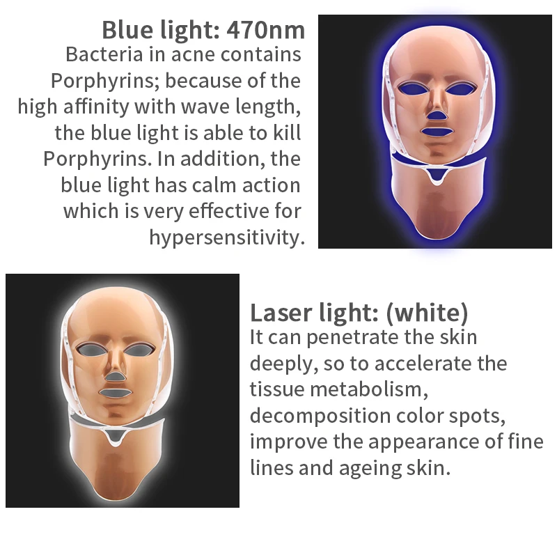 
Photon 7 Color Pdt Light Facial Skin Beauty Therapy Beauty Led Mask For Home Use 