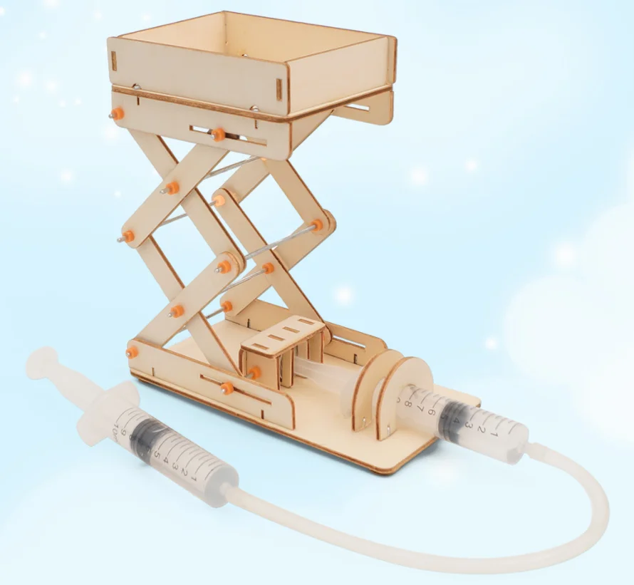 M-17 DIY Kids Educational DIY Toy Science Toys Scientific Experiment Kit Wood Hydraulic Pressure Handmade for Kid Physics School