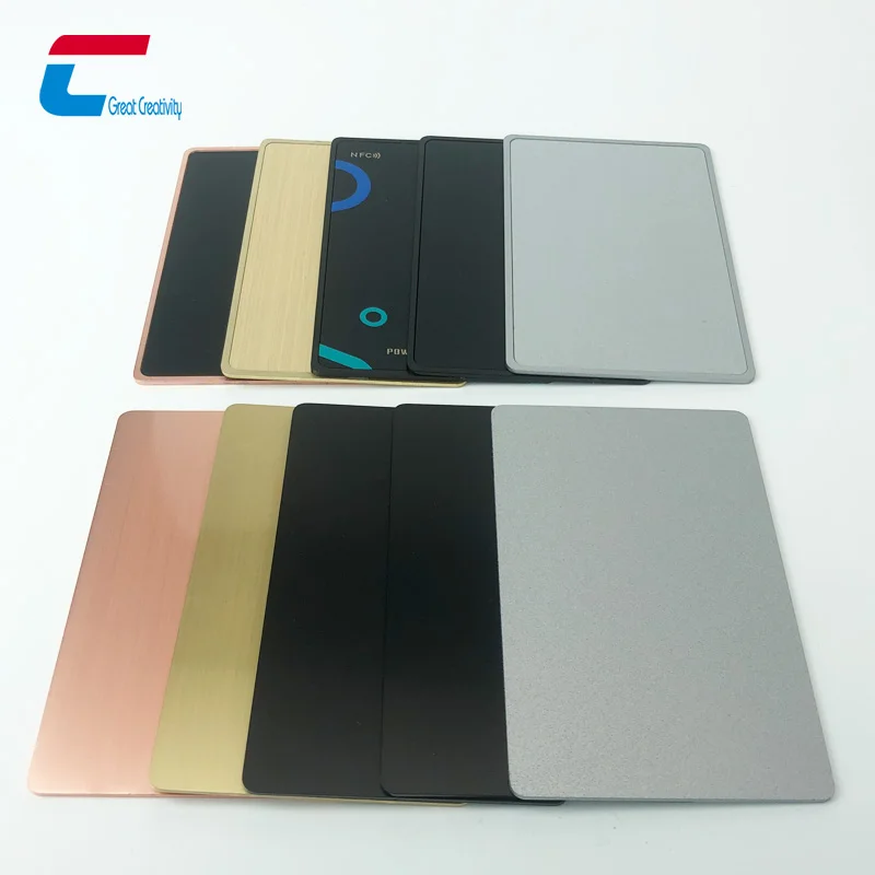 Hot sale NEW RFID Metal Card Contactless metal edges nfc business cards With Hidden chip