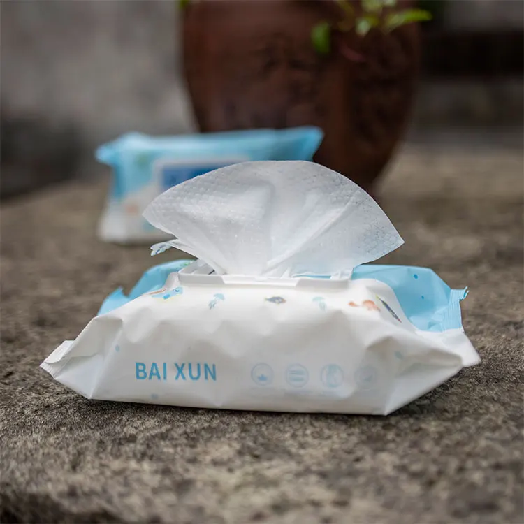 BAIXUN wholesale design newborn 80pcs unscented infant wipes with aloe vera