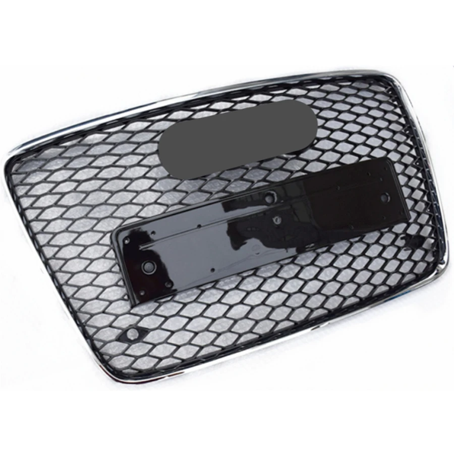 Front Sport Hex Mesh Honeycomb Hood Grill Black for Audi Q7 4L 2007-2015 Car-styling Accessories
