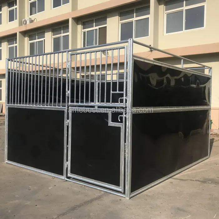 Cheap exterior double swivel stable doors for horses temporary pvc panel horse stall outside stable box