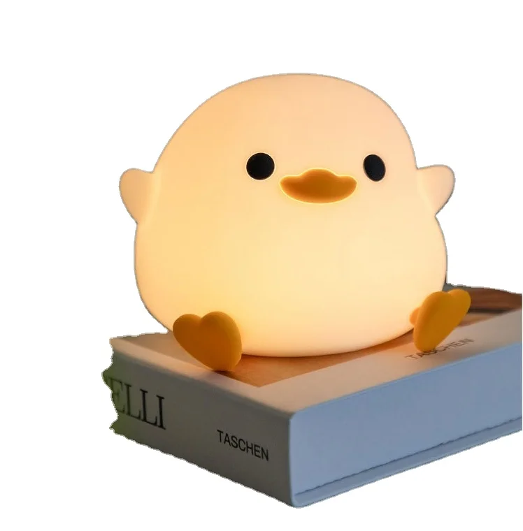 Mini desktop sunset night light creative Doudou Duck charging  sleep pat light Children induction desk light