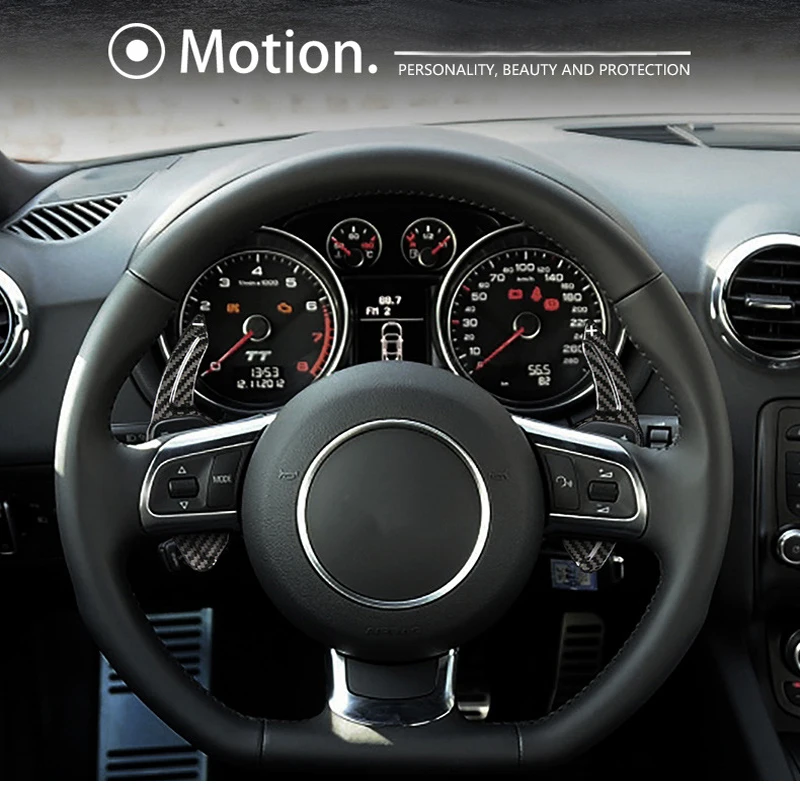 Genuine Carbon Fiber Steering Wheel Shift Paddle Extension For Audi A1 A3 A4L A5 A6L A7 A8 S3 S5 Q3 Q5 Q7 S5 TT TTS