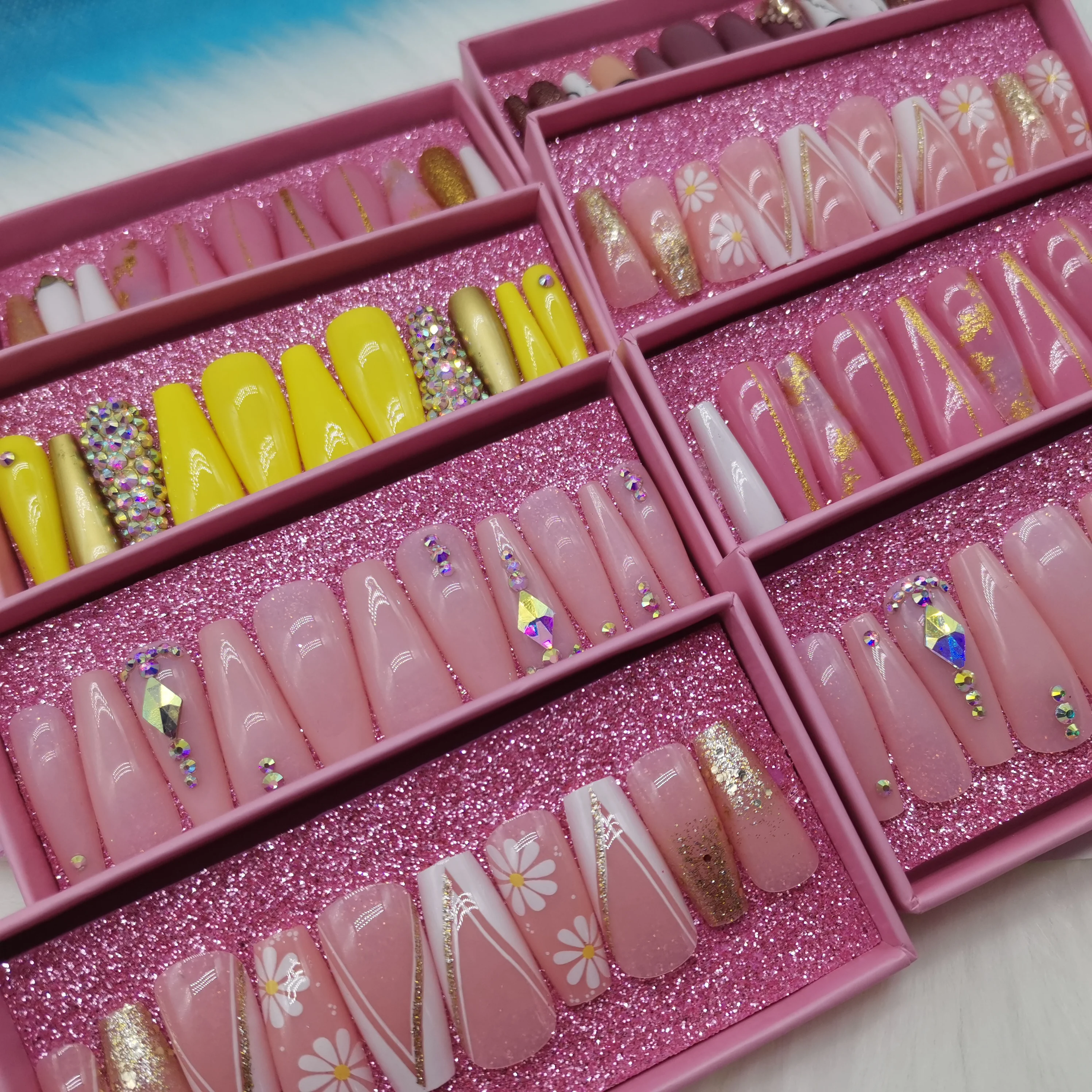 Free Sample Private Label Artificial Fingernails No MOQ New Design Press On Nails Designer Custom OEM False Nails