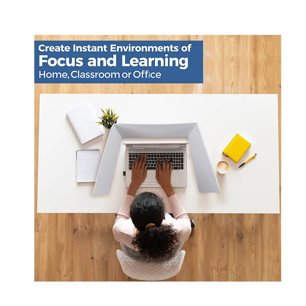 Custom Classroom Privacy Shields for Student Desks - Easy to Clean Plastic Sneeze Guard Folder Desk Divider Study Carrel