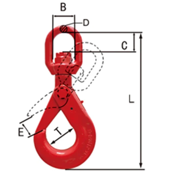 China Carabiner HookG80 Eye Hook with Latch Manufacturer Crane Hook Marine Tow Hook Hanging Wholesale Coat Various Types