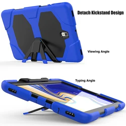 Detachable  kickstand silicone case  For Samsung Galaxy Tab S4 10.5 T830 T835  screen protector