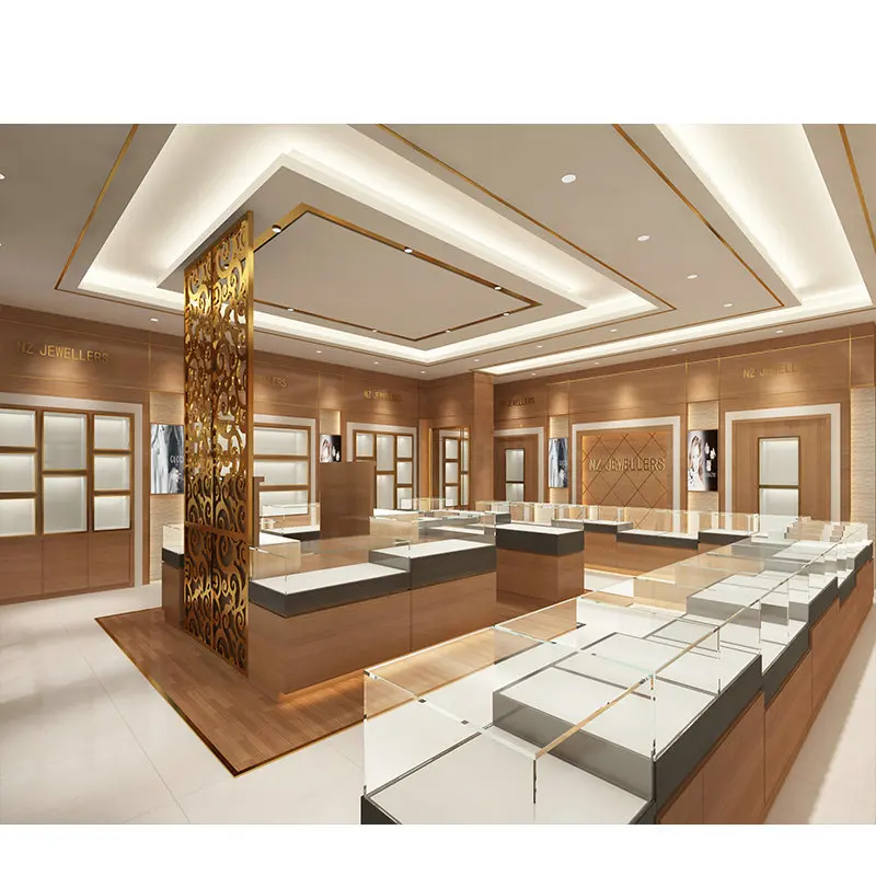 Funroad Fashion modern jewelry shop display showcase for shop interior design
