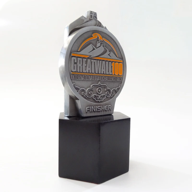 High quality custom metal wooden silver table tennis award trophy cup with your logo sports trophy