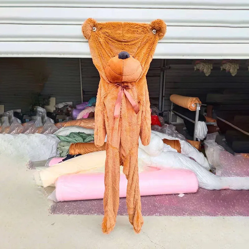 plush toy shell with zipper/huge giant unstuffed bear plush animal toy skin