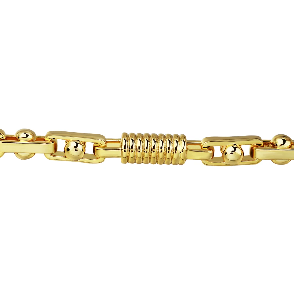 Luxury Mens Mixed Silver Brass Gold Metal Cool Anti Tarnish 18K Saudi Gold 10K Pvd Puerto Chain Bracelets