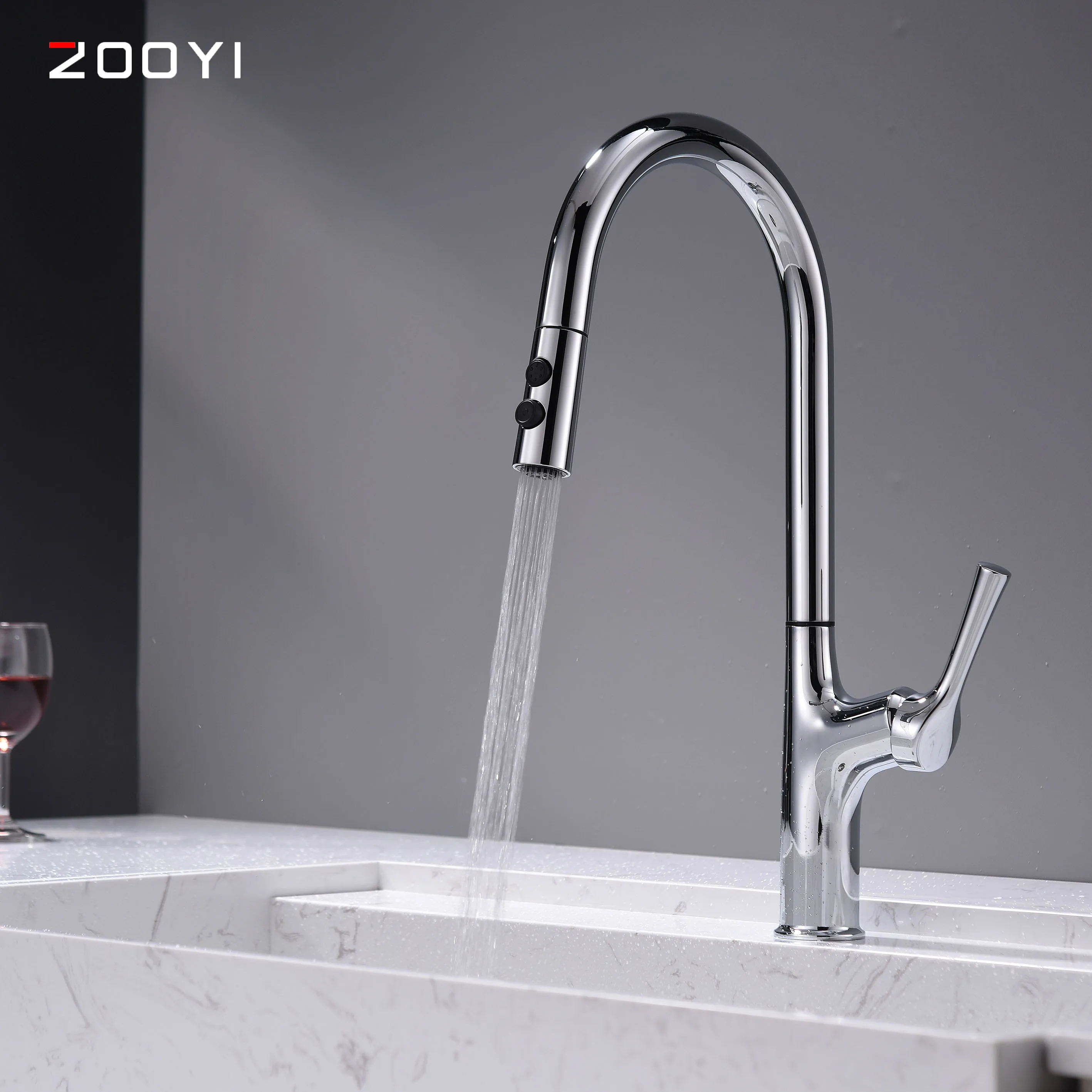 High quality flexible Pre-rinse touch hot and cold water kitchen faucet