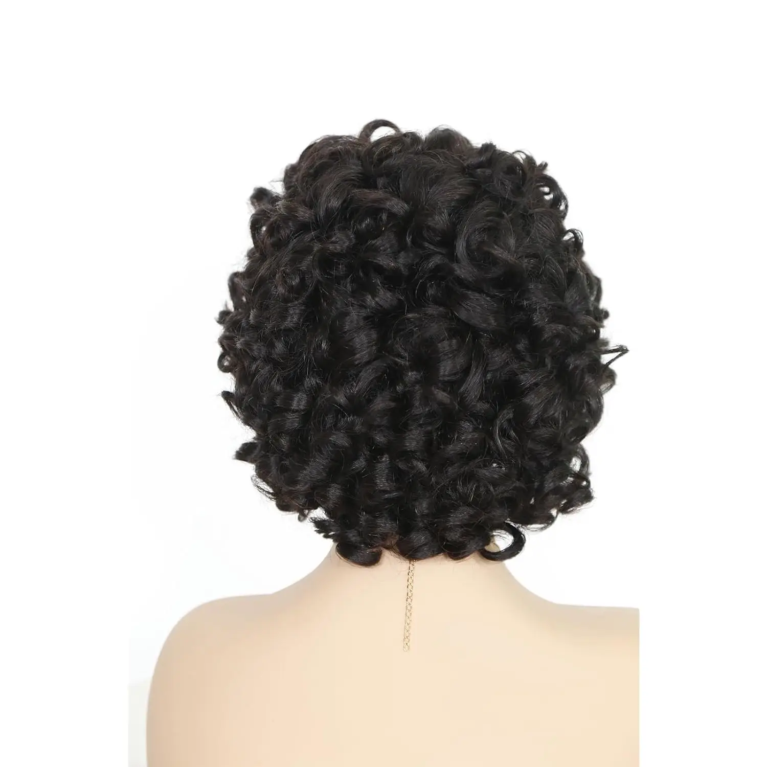 Short Bob Curly Wig with Bangs Human Hair Pixie Cut Wig Bouncy Curls Wear and Go Glueless Wigs for Black Women