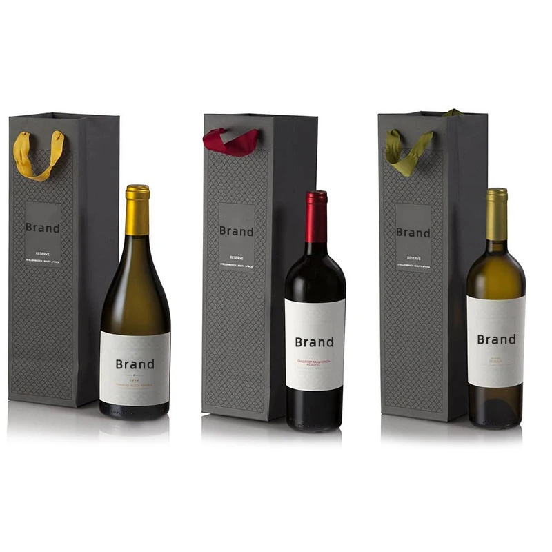 Custom Rigid Cardboard Liquor Packaging Boxes Champagne Whisky Red Wine Paper Gift Box