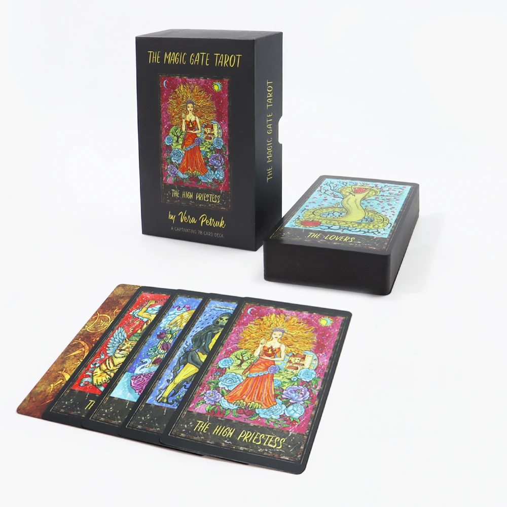 Best selling factory custom printing oracle gold foil deck high quality board game cards with rigid box