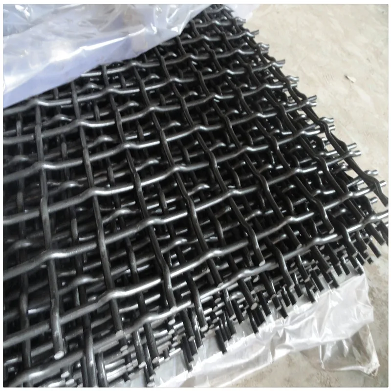 Heavy duty 15mm wire 85mm opening quarry mesh coal crusher Crimped wire  screen mesh