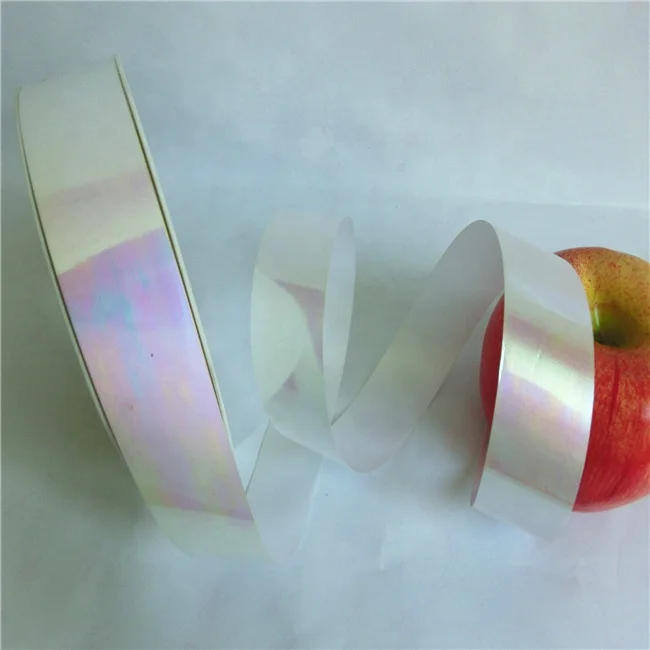 polypropylene iridescent rainbow plastic ribbon rolls