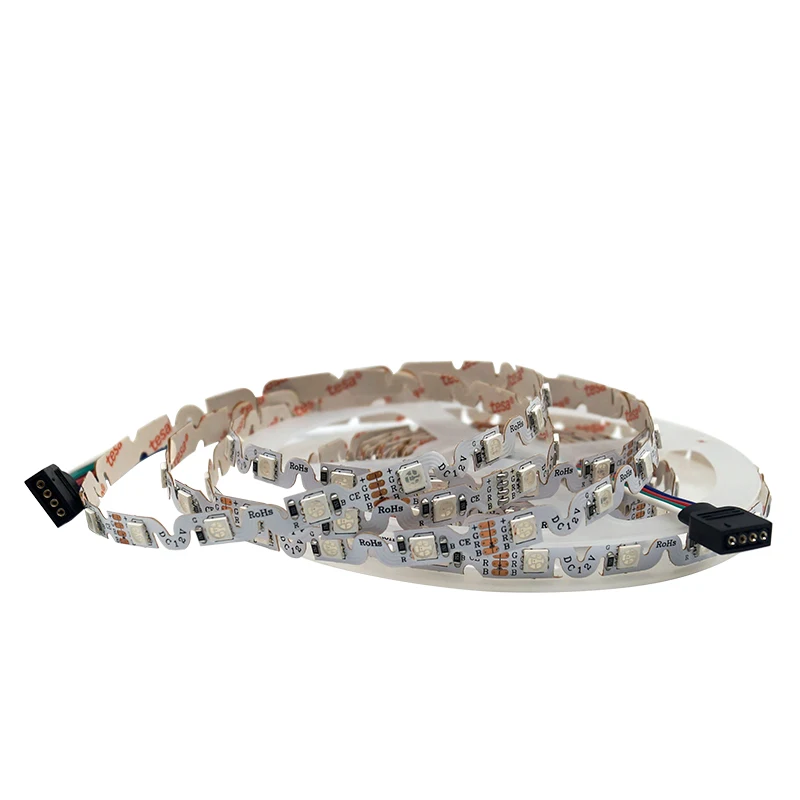 Factory Sale S Shape Flexible SMD 5050 48LEDs RGB IP20 No Waterproof LED Strip Light for Advertising Light Lights Strip