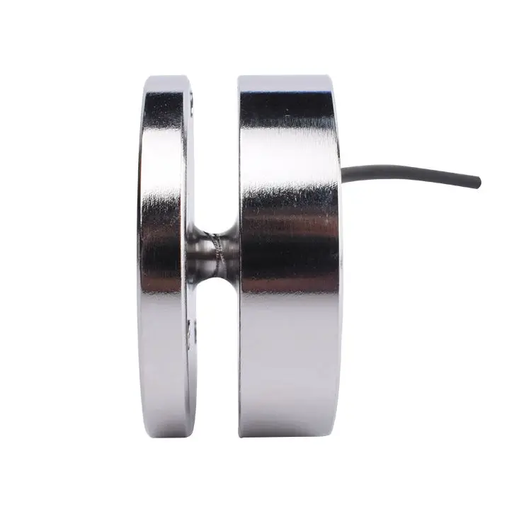 Flange mounted 1T mini compression load cell flat membrane box 10kg 500kg force sensor transducer for lab research