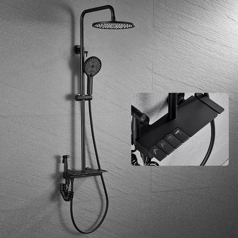 Factory Wholesale Manufacturer 4 Function Hand Shower with Rinse Spray Gun, Shower Panel