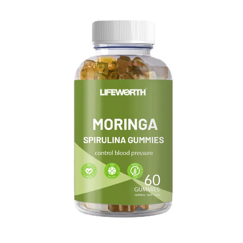 LIFEWORTH Private Label 60ct Moringa Oleifera Supplement Moringa Loss Weight Gummies