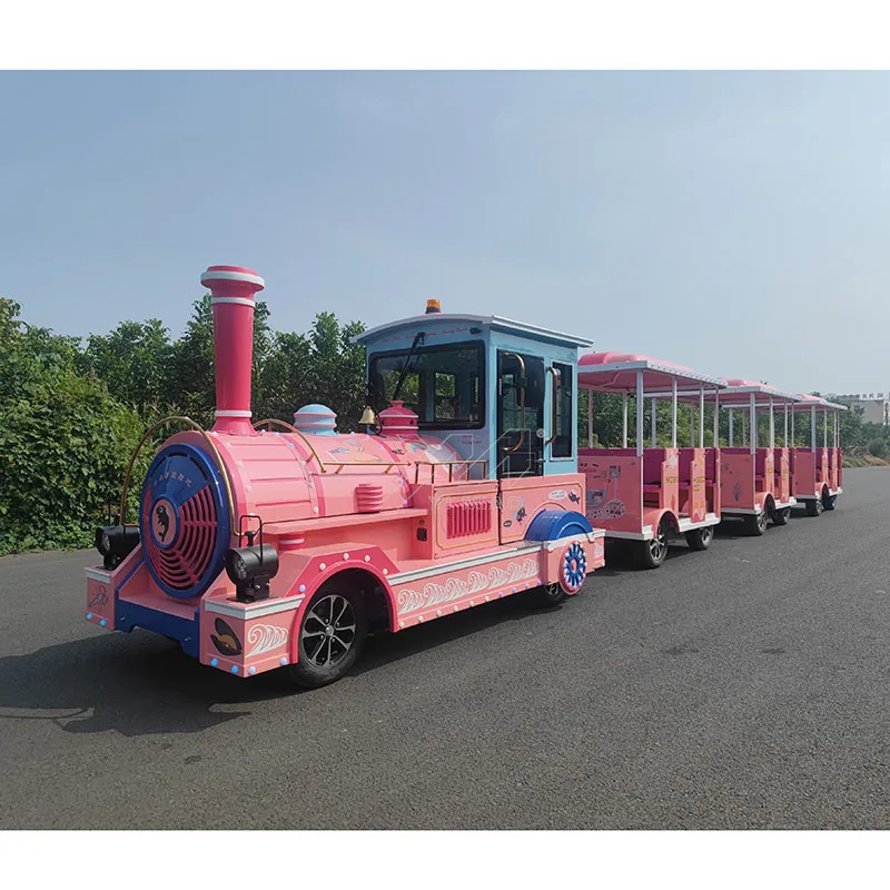 2024 NEW design trackless train electric 27 Seats Kids Electric Train toy Amusement Park Rides Attraction  Diesel Steam Train