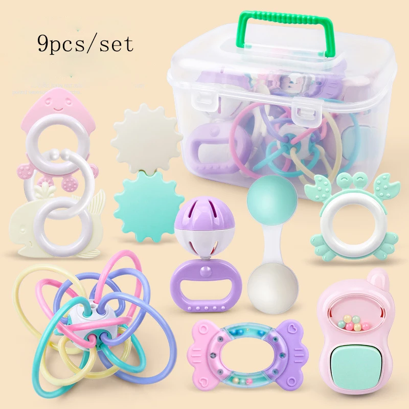 BPA Free Silicone Baby Rattle New Baby Rattle Toy For Kids Silicone Rattle Teething Toys For Babies
