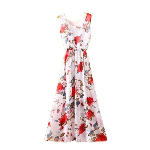 Заводская индивидуальная пляжная повседневная женская накидка из тонкого шифона с принтом длинные платья