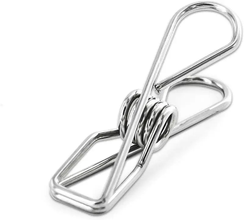 2.2 Inch Stainless Steel Pin Clothesline Hook for Socks Towel Bag Scarfs Hang Drying Rack Tool Stainless Steel Washing Peg