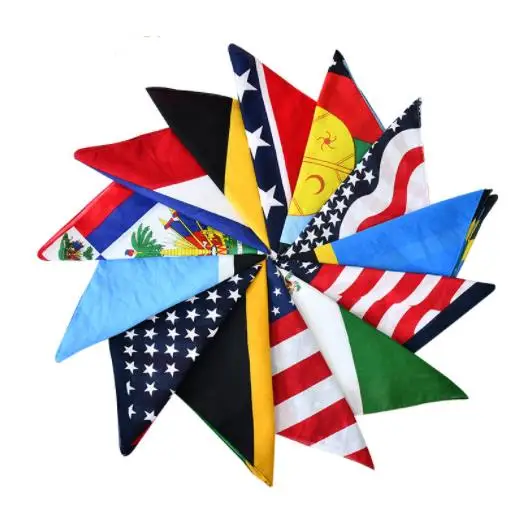 Бандана хлопковая тюрбан с флагом квадратный шарф волшебный уличный в стиле хип-хоп Ямайка Мексика на заказ